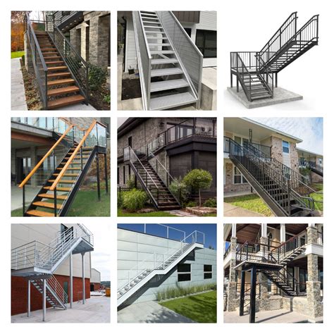 custom metal exterior stairs house|prefabricated galvanized steel stairs.